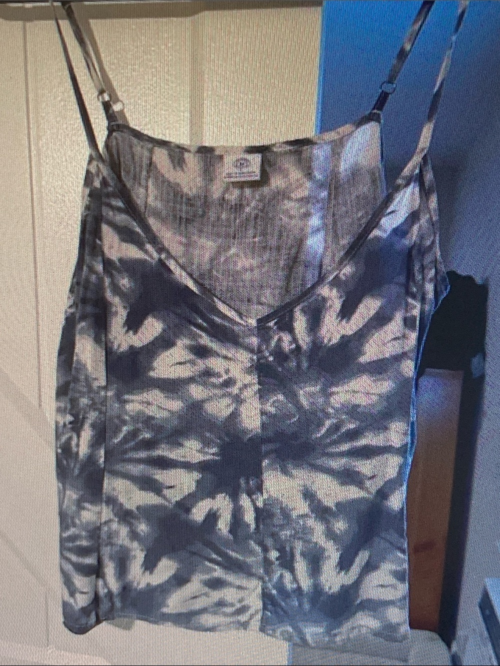 Hurley Blue & White Tie-Dye Spaghetti Strap Cami